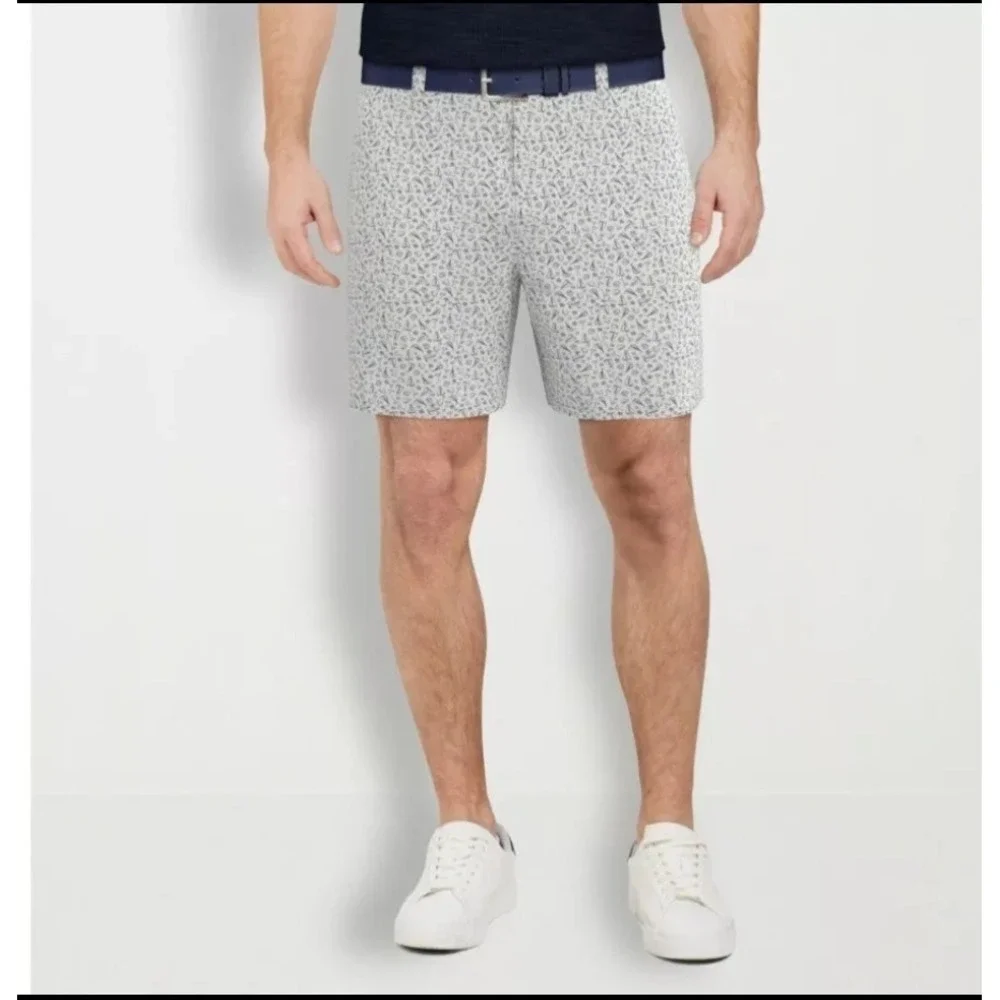 PGA Tour Mens Nautical Sailing Printed Golf Shorts Size 40 Blue White New UPF 50
